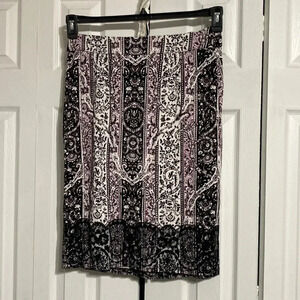 Cato purple black & white skirt